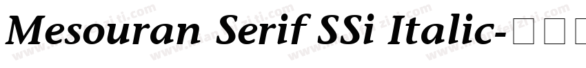 Mesouran Serif SSi Italic字体转换